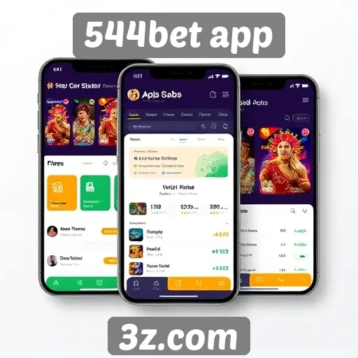 Interface e design do 544bet app para dispositivos móveis